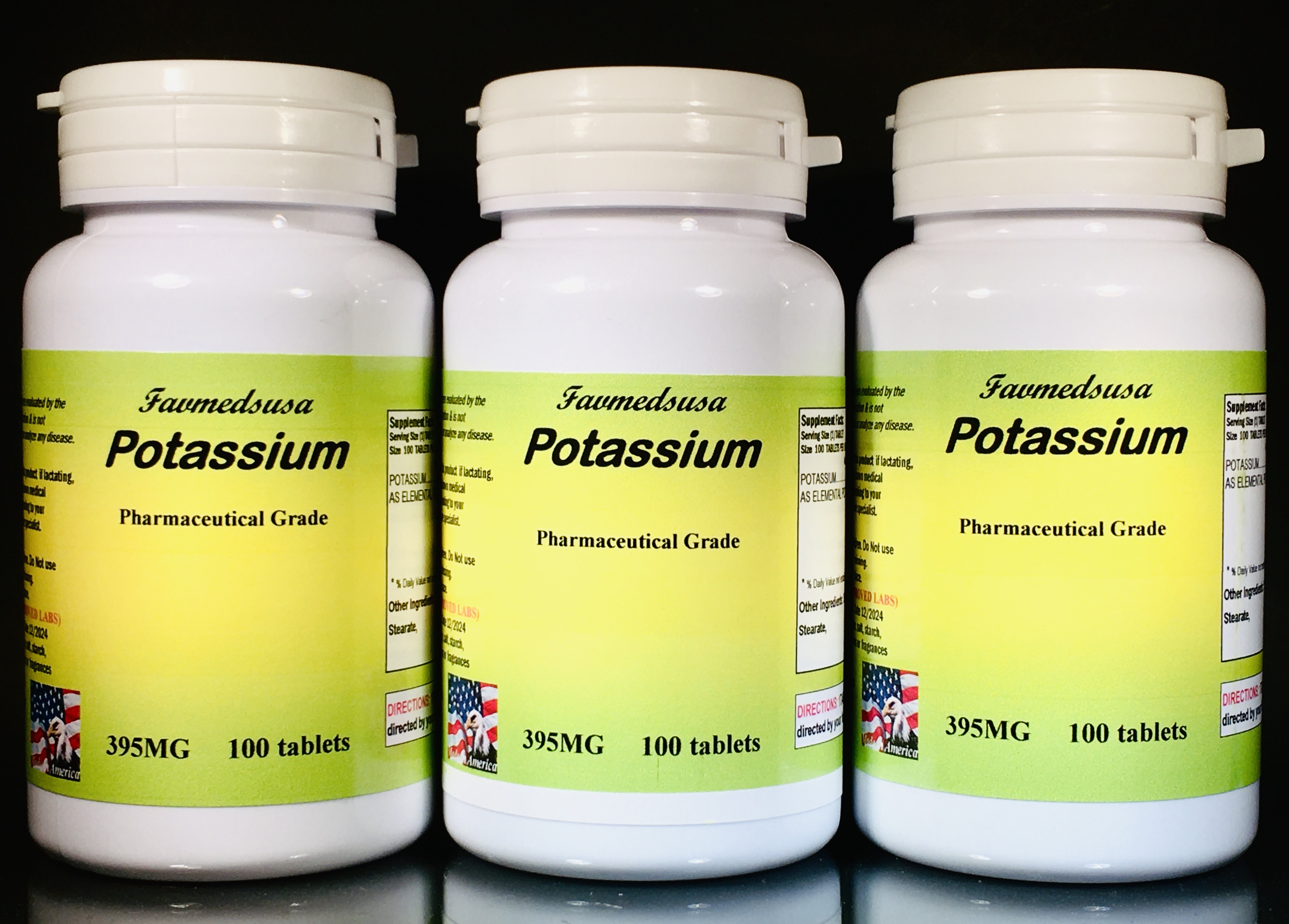 Potassium 395mg - 300 (3x100) tablets
